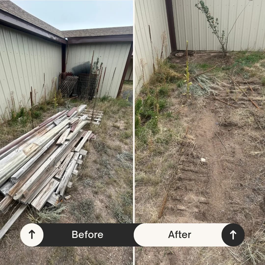 Old Wood and Debris Gone - Outside Cleanup Done Right image