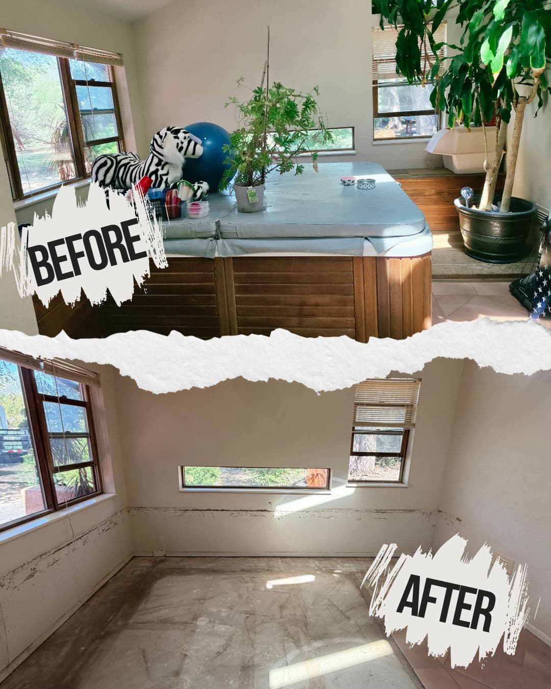 Hot Tub Removal That Opened Up an Entire Room image